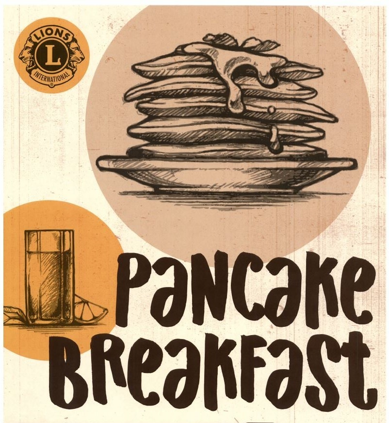 stack of pancakes with writing